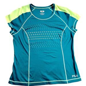 Sleeveless Performance Shirt Fila Sport Woman's XL Green Moisture Wicking